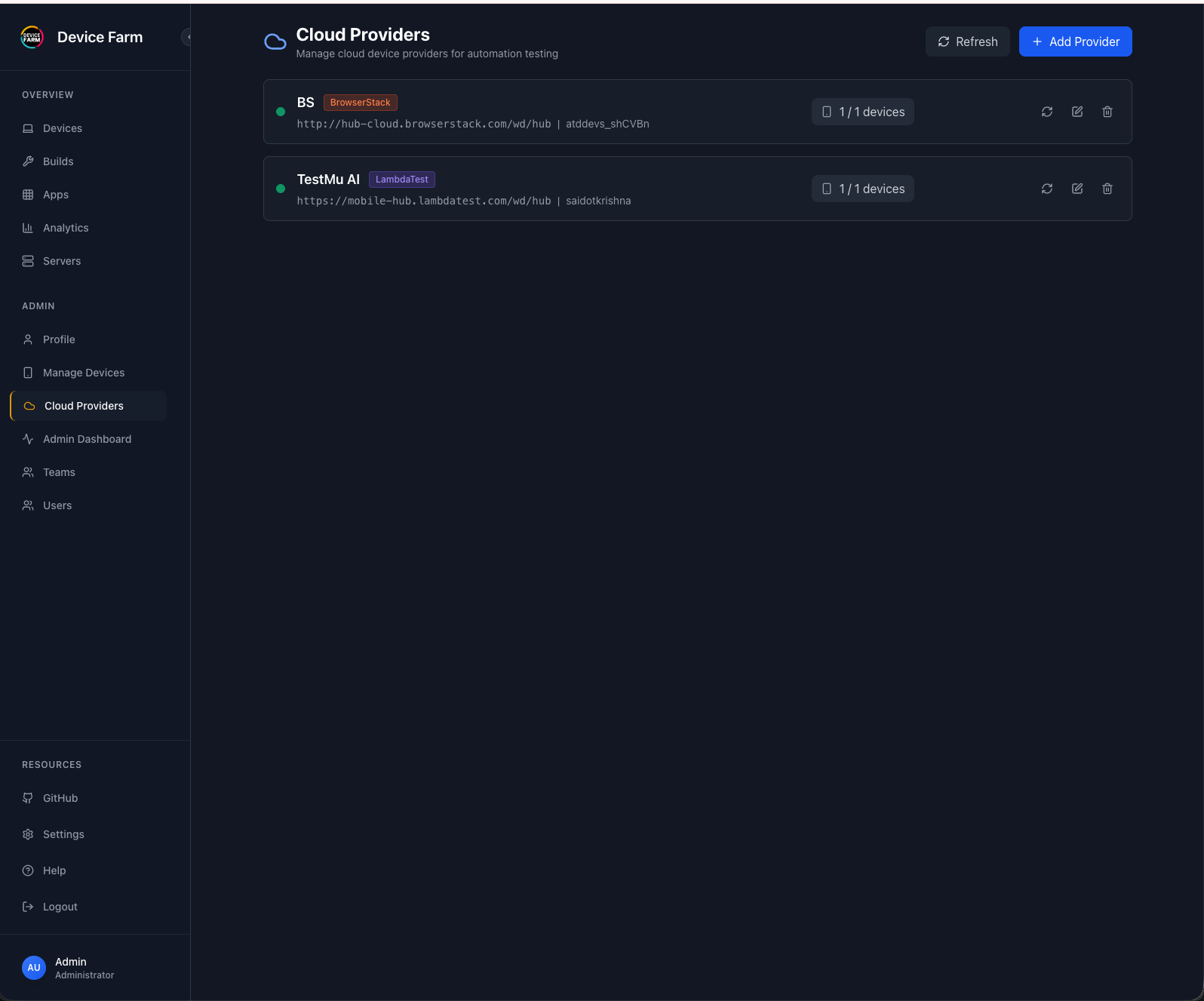 Cloud Providers List